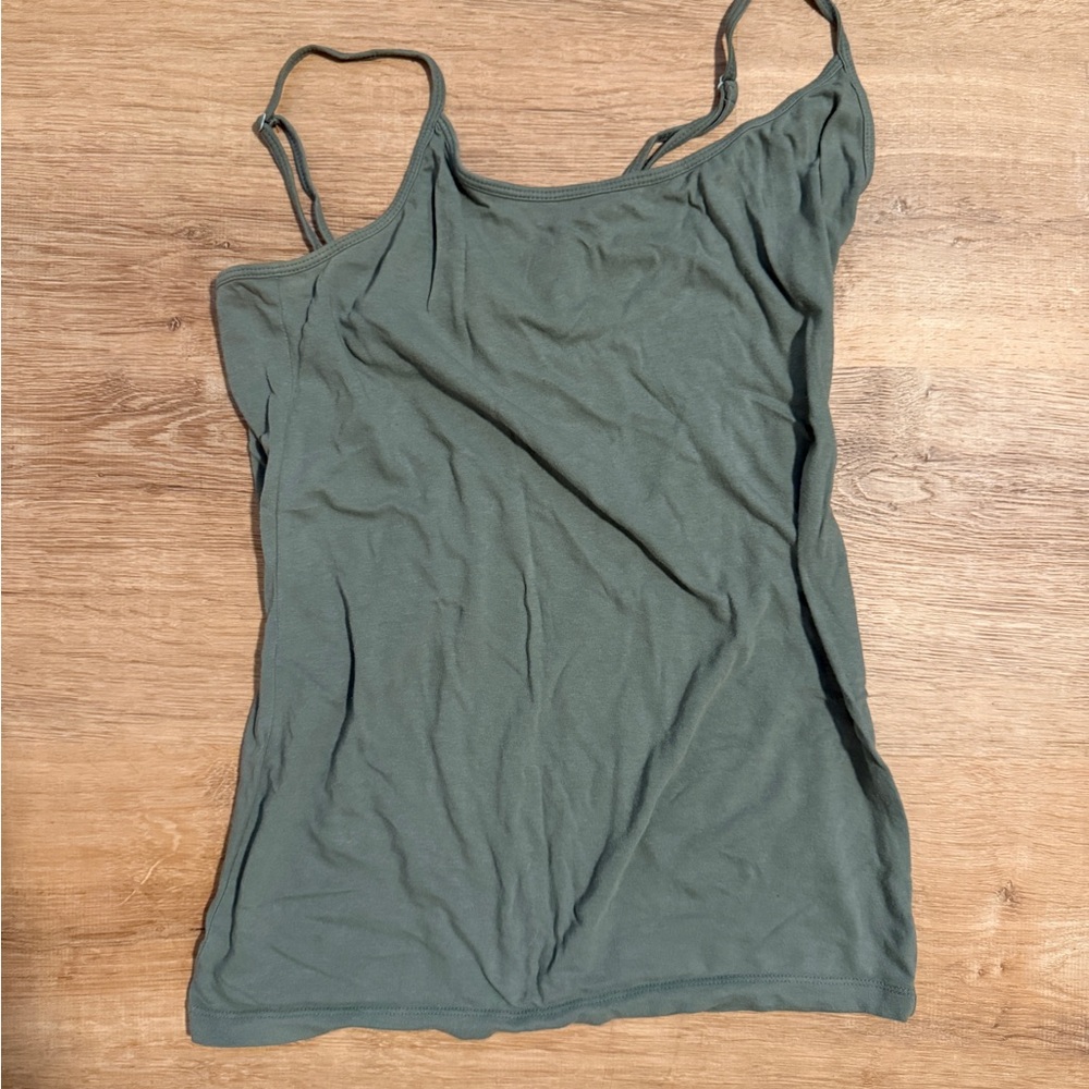 Forever 21 Green Fitted Camisole Sleeveless Top